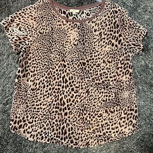 Burgundy Animal Print Top from Kori